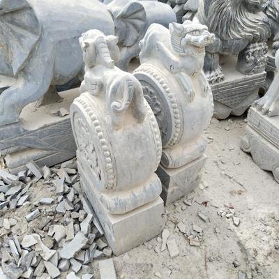 嘉祥明发石雕厂 专注青石抱鼓二十载，可来图定制石鼓石柱